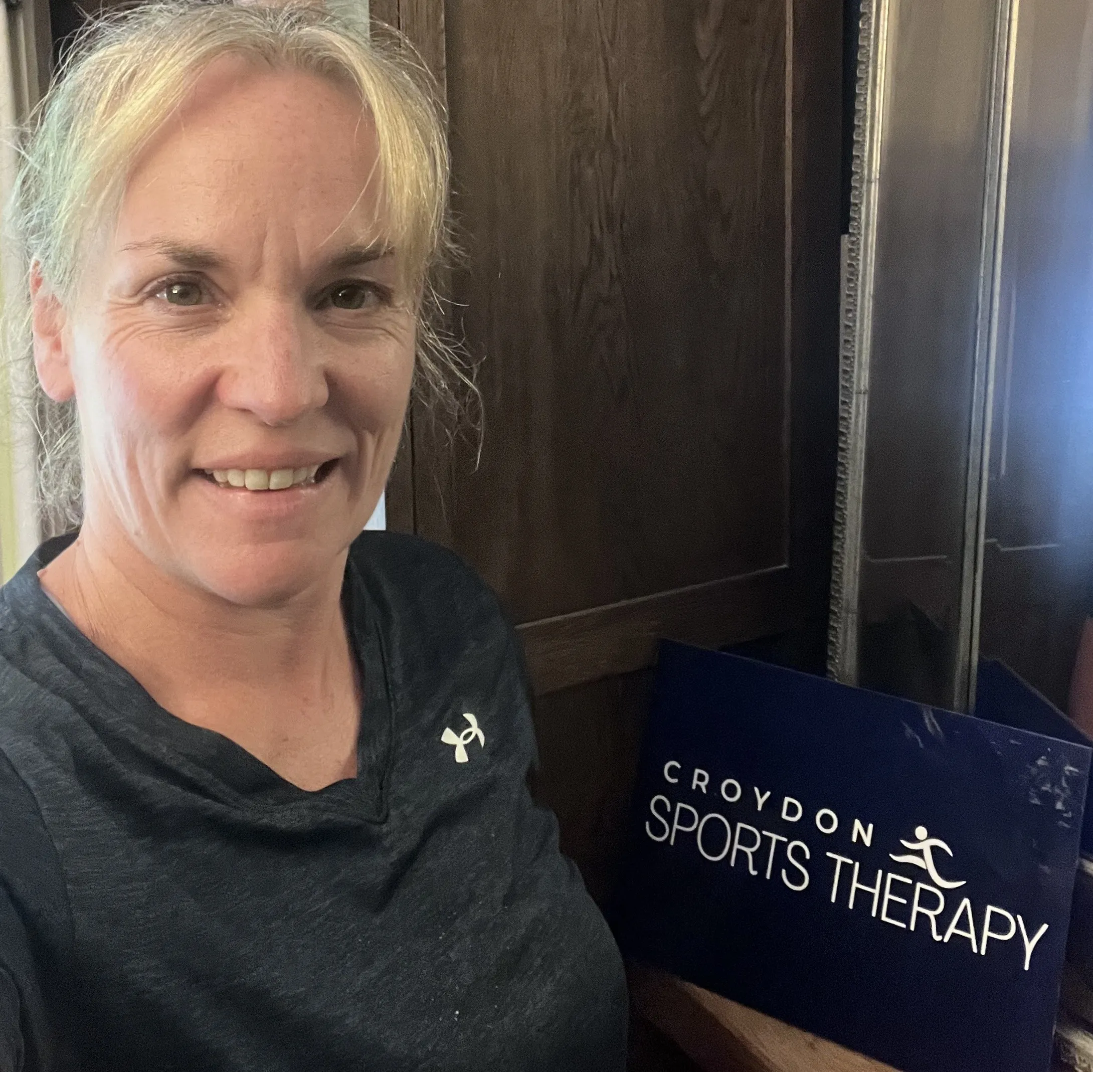 Stacy Woodward, sports massage therapist, at Croydon Sports Therapy